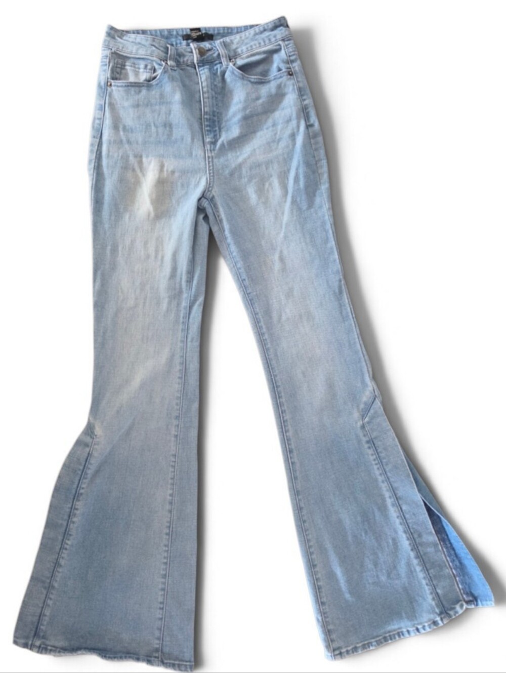 Light Wash Flared Women's Jeans Forever 21 Size 27 Stretch